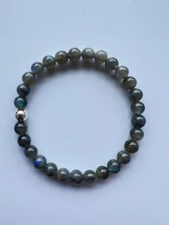 Labrador Beaded Bracelet Crown Chakra Natural Semi Precious Gem Silver J Dauphin -Mode Bijouterie Magasin IMG 2836 master