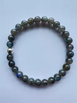 Labrador Beaded Bracelet Crown Chakra Natural Semi Precious Gem Silver J Dauphin -Mode Bijouterie Magasin IMG 2837 master