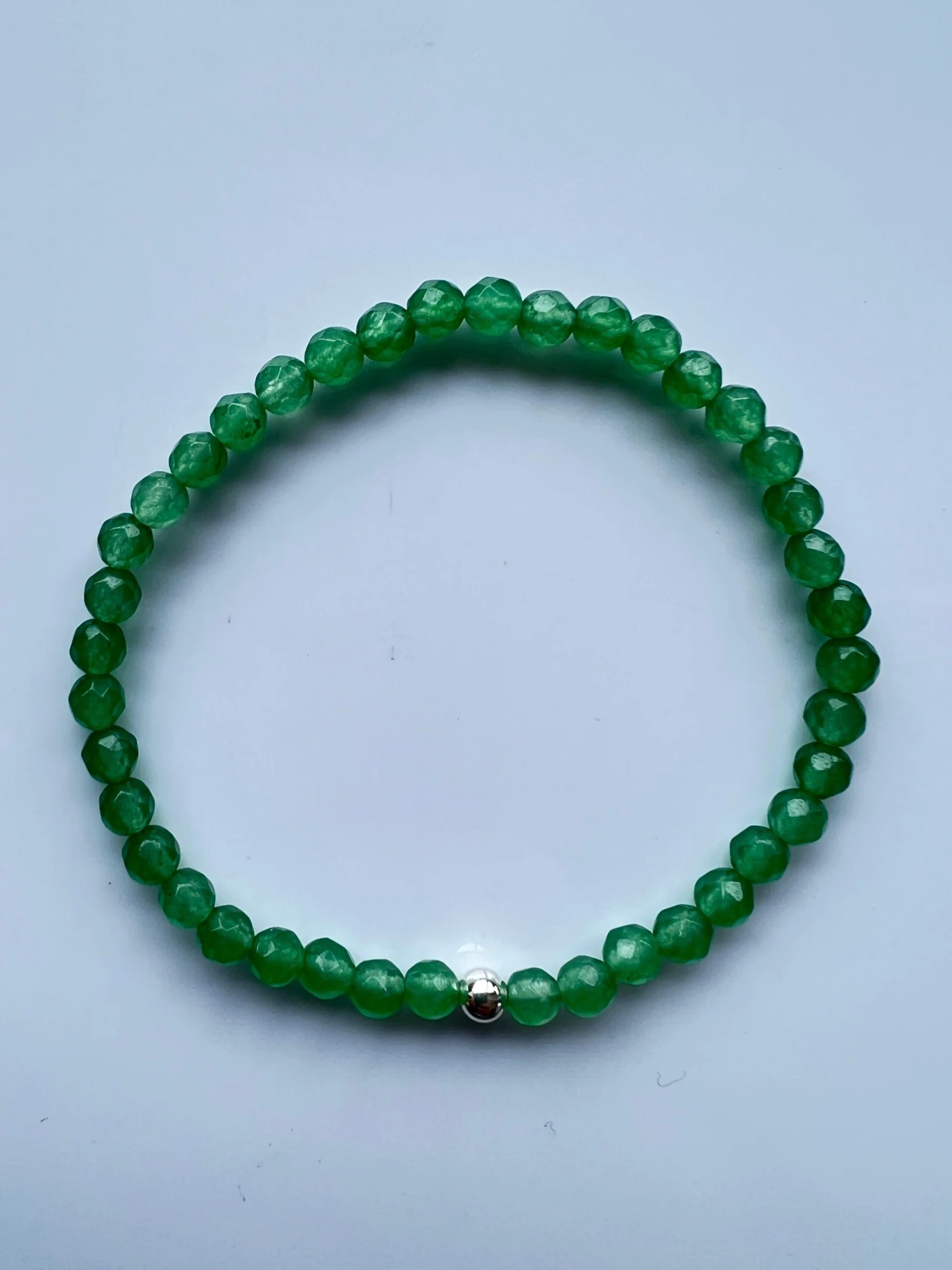 Green Heart Chakra Beaded Bracelet Natural Semi Precious Gem Silver 8 Green Heart Chakra Beaded Bracelet Natural Semi Precious Gem Silver – Image 6