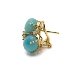 Stunning Triple Oval Amazonite Vermeil Earrings -Mode Bijouterie Magasin IMG 2872 master