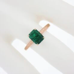 New 14k Gold 1.43ctw GIA Octagonal Prong Green Emerald Solitaire Engagement Ring 16 New 14k Gold 1.43ctw GIA Octagonal Prong Green Emerald Solitaire Engagement Ring -Mode Bijouterie Magasin IMG 3154 marked master