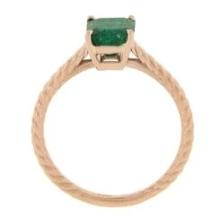 New 14k Gold 1.43ctw GIA Octagonal Prong Green Emerald Solitaire Engagement Ring 20 New 14k Gold 1.43ctw GIA Octagonal Prong Green Emerald Solitaire Engagement Ring -Mode Bijouterie Magasin IMG 3241 marked master