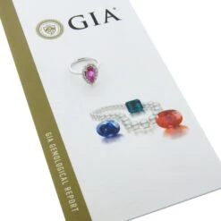 Platinum 2.46ctw Gia Pear Pink Sapphire & Diamond Halo Engagement Cocktail Ring -Mode Bijouterie Magasin IMG 3430 marked master