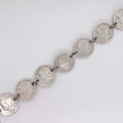 7 Mercury Dimes Toggle Bracelet Sterling Silver Cute Bracelet -Mode Bijouterie Magasin IMG 3553 master