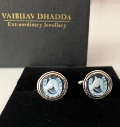 Hand-Carved Horse-Shoe Agate Cameo 925 Sterling Silver Contemporary Cufflinks 17 Hand-Carved Horse-Shoe Agate Cameo 925 Sterling Silver Contemporary Cufflinks -Mode Bijouterie Magasin IMG 3763 master