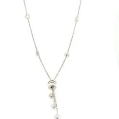 Bvlgari Bvulgari B.Zero 1 18k White Gold & Diamond Lariat Necklace -Mode Bijouterie Magasin IMG 4123 master