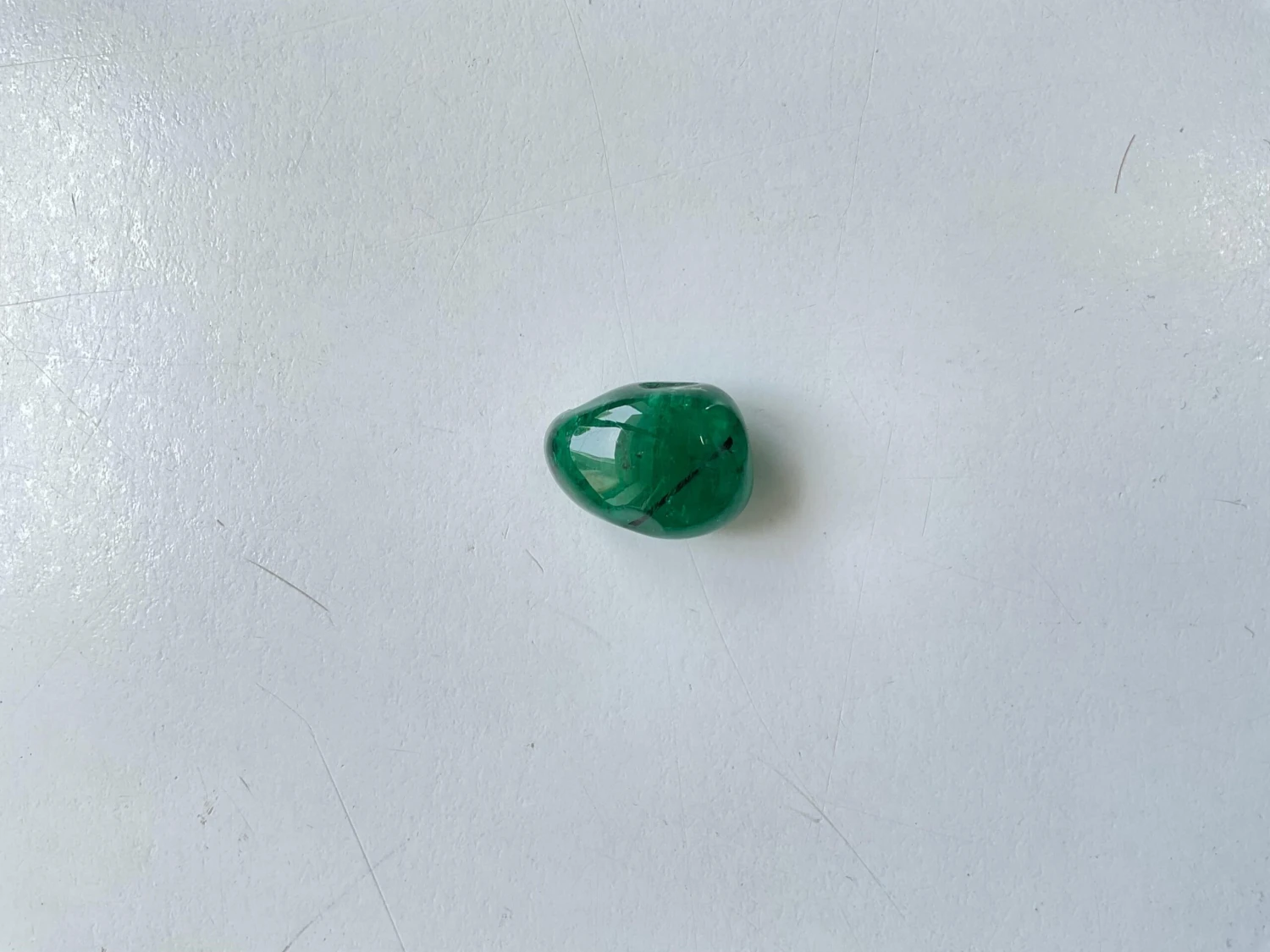 Unknown Zambian Vivid Green Emerald Smooth Tumbled Bead No Drill Hole Loose Gemstone 4 Unknown Zambian Vivid Green Emerald Smooth Tumbled Bead No Drill Hole Loose Gemstone – Image 2