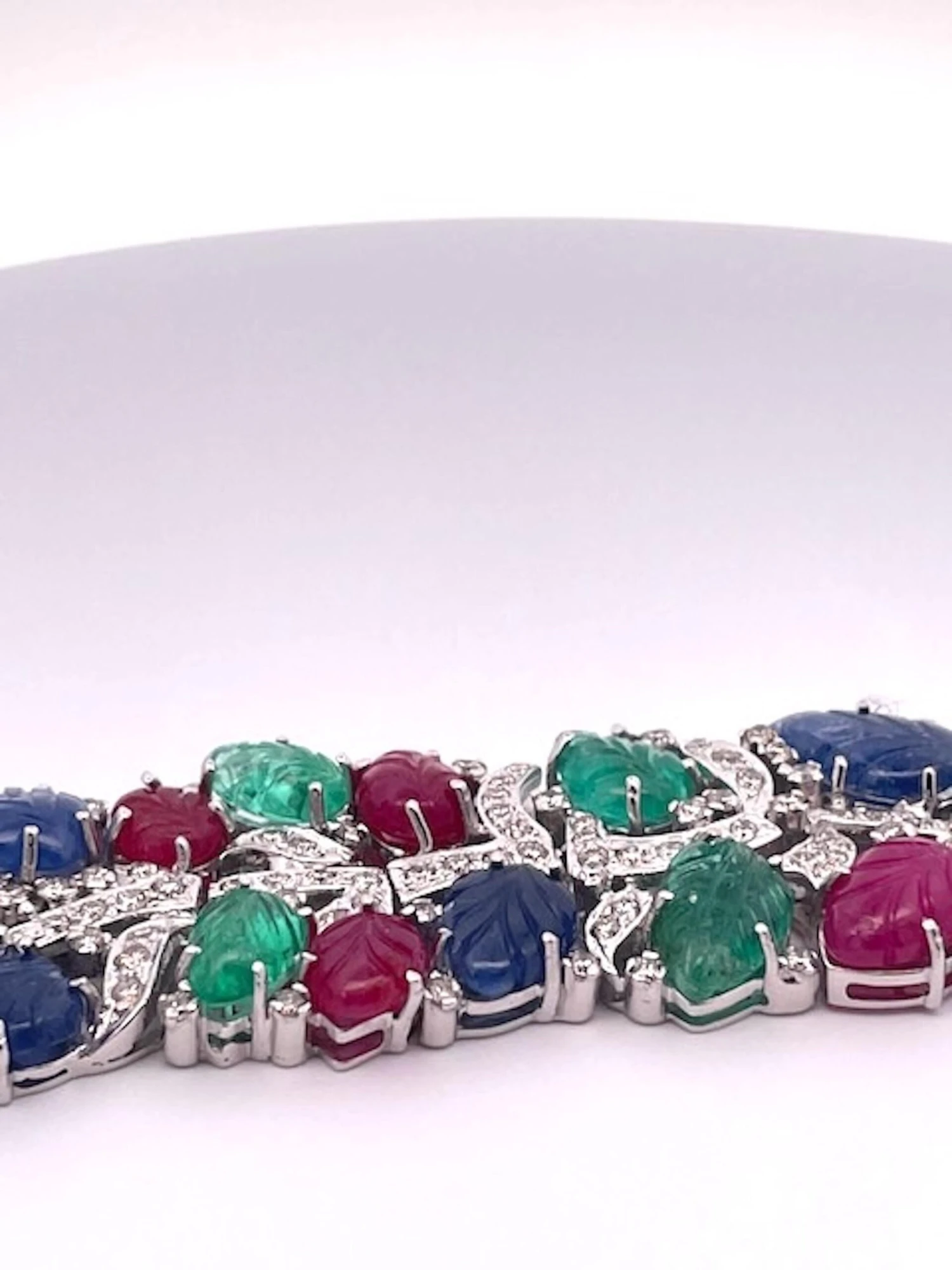 Unknown Tutti Frutti Bracelet 18k White Gold 9 Unknown Tutti Frutti Bracelet 18k White Gold – Image 7