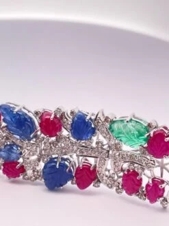 Unknown Tutti Frutti Bracelet 18k White Gold 16 Unknown Tutti Frutti Bracelet 18k White Gold -Mode Bijouterie Magasin IMG 4237 master