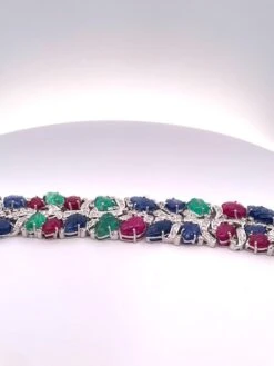 Unknown Tutti Frutti Bracelet 18k White Gold 15 Unknown Tutti Frutti Bracelet 18k White Gold -Mode Bijouterie Magasin IMG 4243 master