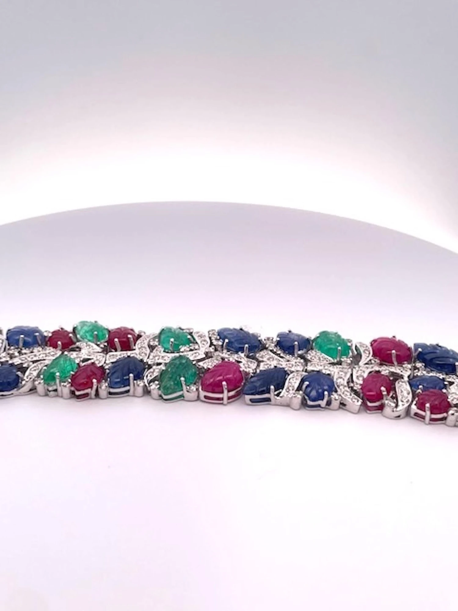 Unknown Tutti Frutti Bracelet 18k White Gold 5 Unknown Tutti Frutti Bracelet 18k White Gold – Image 3