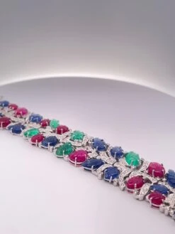 Unknown Tutti Frutti Bracelet 18k White Gold 22 Unknown Tutti Frutti Bracelet 18k White Gold -Mode Bijouterie Magasin IMG 4245 master