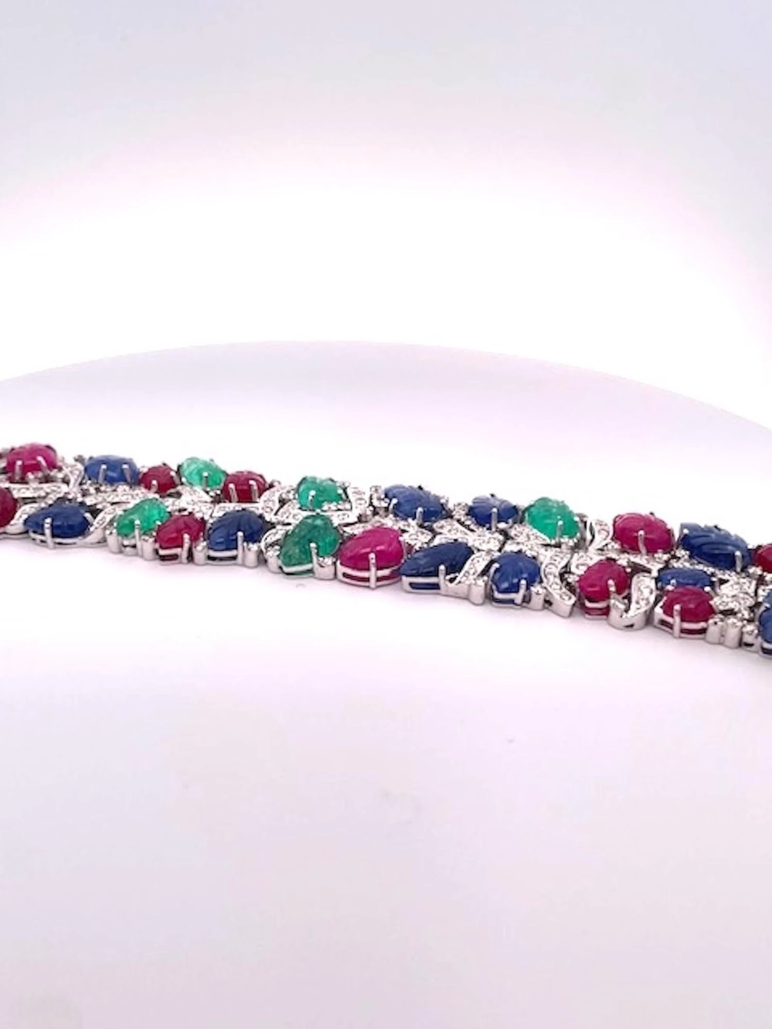 Unknown Tutti Frutti Bracelet 18k White Gold 4 Unknown Tutti Frutti Bracelet 18k White Gold – Image 2