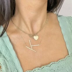 Alberto 14k Yellow Gold Extra Large Initial Necklace -Mode Bijouterie Magasin IMG 4407 e166ef5f e52d 47e0 83d8 778866f9d796 master