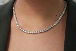 31.77 TCW Round Natural Diamond 18k White Gold Tennis Necklace -Mode Bijouterie Magasin IMG 4449 master