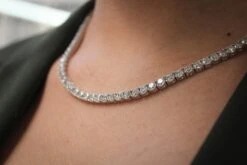 31.77 TCW Round Natural Diamond 18k White Gold Tennis Necklace -Mode Bijouterie Magasin IMG 4450 master