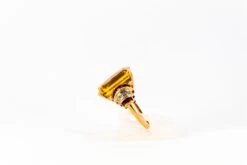 Art Deco Style 12.42 Carat White Diamond Ruby Citrine Yellow Gold Cocktail Ring -Mode Bijouterie Magasin IMG 4515 master