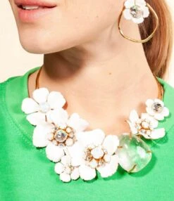 Francoise Montague White And Gold Clip Earrings -Mode Bijouterie Magasin IMG 4968 master