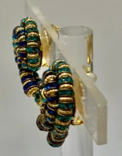 Françoise Montague Blue Swirl Clip Earrings -Mode Bijouterie Magasin IMG 5491 master