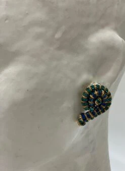 Françoise Montague Blue Swirl Clip Earrings -Mode Bijouterie Magasin IMG 5528 master