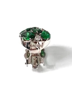 Encrusted Nano Green Emerald Crystal And Simulated Diamond Clip-on Earrings -Mode Bijouterie Magasin IMG 5694 master