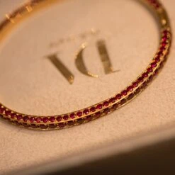 10 Carat Ruby 18 Karat Yellow Gold Bangle "Art Deco" Collection By D&A -Mode Bijouterie Magasin IMG 5843 master