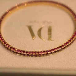 10 Carat Ruby 18 Karat Yellow Gold Bangle "Art Deco" Collection By D&A -Mode Bijouterie Magasin IMG 5845 master
