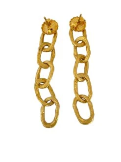 Unknown New 1 Of A Kind, Handmade Heavily 14k-16k Yellow Gold Plated Designer Earrings -Mode Bijouterie Magasin IMG 5878 master