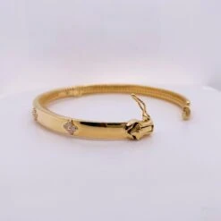 Italian Diamond Clover Quatrafoil Bracelet, .30 Carats In 14k Yellow Gold LV -Mode Bijouterie Magasin IMG 6141 master