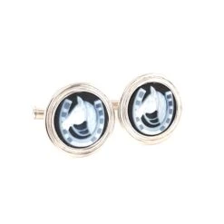 Hand-Carved Horse-Shoe Agate Cameo 925 Sterling Silver Contemporary Cufflinks 22 Hand-Carved Horse-Shoe Agate Cameo 925 Sterling Silver Contemporary Cufflinks -Mode Bijouterie Magasin IMG 6256 master