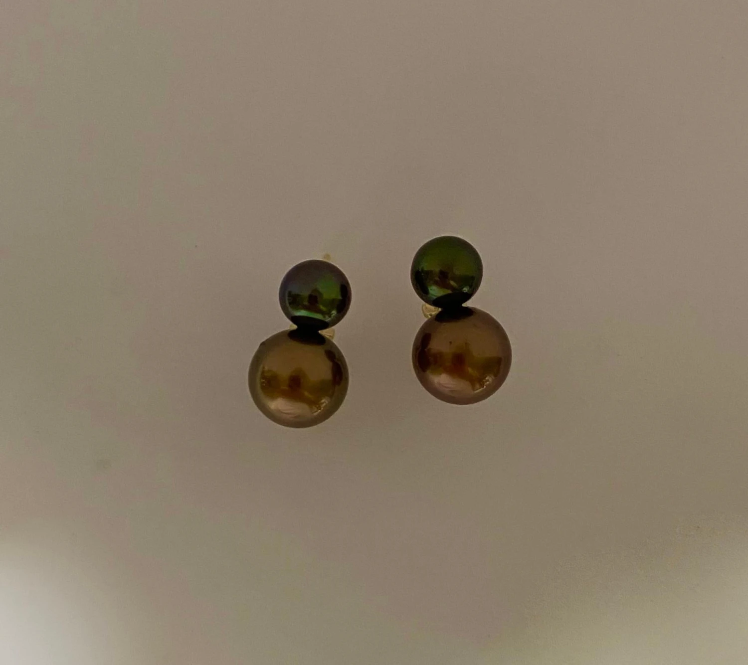 Michael Kneebone Black Bronze Tahitian "Due Perla" Drop Earrings 5 Michael Kneebone Black Bronze Tahitian "Due Perla" Drop Earrings – Image 3