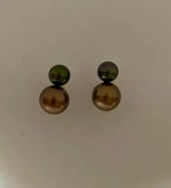 Michael Kneebone Black Bronze Tahitian "Due Perla" Drop Earrings 16 Michael Kneebone Black Bronze Tahitian "Due Perla" Drop Earrings -Mode Bijouterie Magasin IMG 6362 master