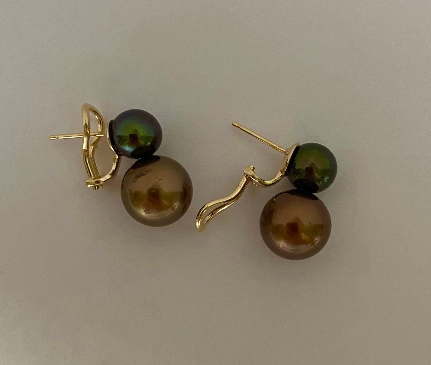 Michael Kneebone Black Bronze Tahitian "Due Perla" Drop Earrings 12 Michael Kneebone Black Bronze Tahitian "Due Perla" Drop Earrings – Image 10