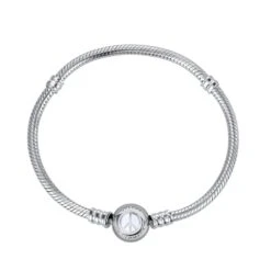 Orloff Of Denmark, 925 Sterling Silver Bracelet, Peace Symbol, White Enamel 8 Orloff Of Denmark, 925 Sterling Silver Bracelet, Peace Symbol, White Enamel -Mode Bijouterie Magasin IMG 6380 master