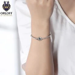 Orloff Of Denmark, 925 Sterling Silver Bracelet, Peace Symbol, Black Enamel 10 Orloff Of Denmark, 925 Sterling Silver Bracelet, Peace Symbol, Black Enamel -Mode Bijouterie Magasin IMG 63841 master