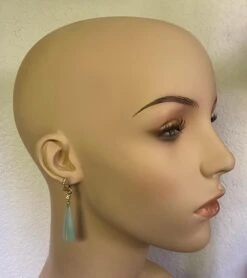 Michael Kneebone Blue Chalcedony Briolette Diamond Huggie Style Dangle Earrings -Mode Bijouterie Magasin IMG 6400 master