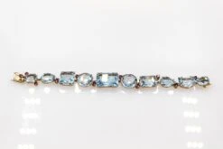Art Deco Style Modern Round Cut Ruby Mixed Cut Blue Topaz Yellow Gold Bracelet -Mode Bijouterie Magasin IMG 6457 master
