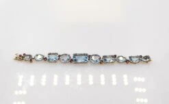 Art Deco Style Modern Round Cut Ruby Mixed Cut Blue Topaz Yellow Gold Bracelet -Mode Bijouterie Magasin IMG 6460 master