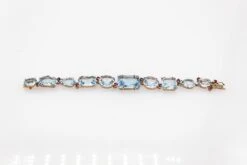 Art Deco Style Modern Round Cut Ruby Mixed Cut Blue Topaz Yellow Gold Bracelet -Mode Bijouterie Magasin IMG 6469 master