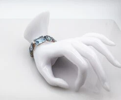 Art Deco Style Modern Round Cut Ruby Mixed Cut Blue Topaz Yellow Gold Bracelet -Mode Bijouterie Magasin IMG 6471 master