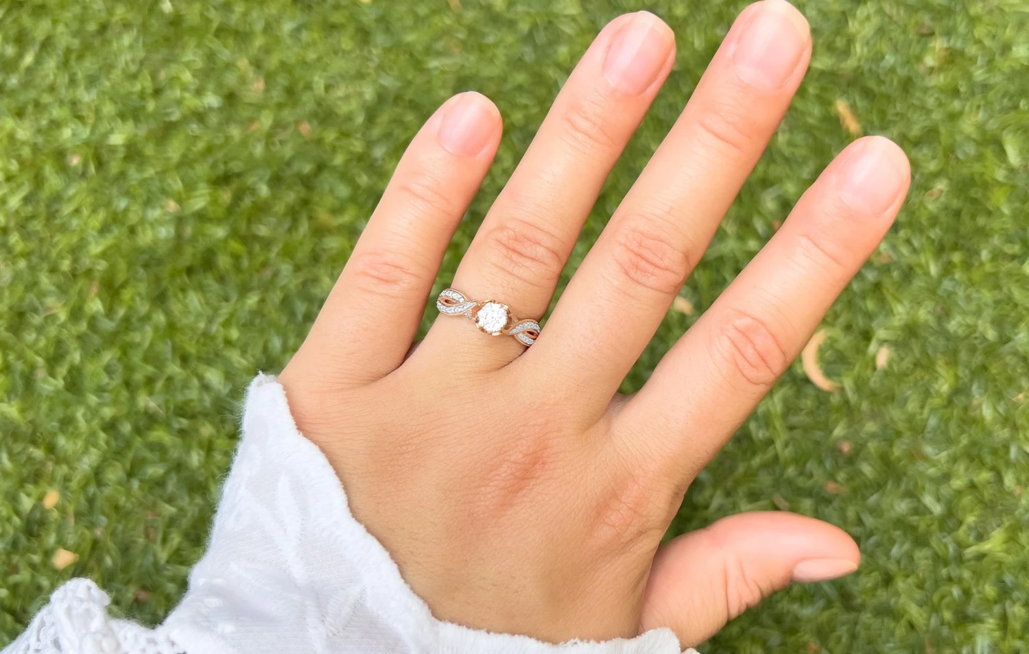 Unknown Diamond Wedding Ring 10k Rose Gold 4 Unknown Diamond Wedding Ring 10k Rose Gold – Image 2