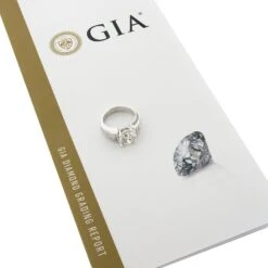 Unknown Vintage Platinum Ideal 5.02ctw GIA Round Brilliant Diamond W/ Waterfall Baguette -Mode Bijouterie Magasin IMG 6718 marked master