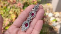 Unknown Very Fine Ruby Earrings With Diamonds 18 Carats Total 18K Gold 11 Unknown Very Fine Ruby Earrings With Diamonds 18 Carats Total 18K Gold -Mode Bijouterie Magasin IMG 6959 master