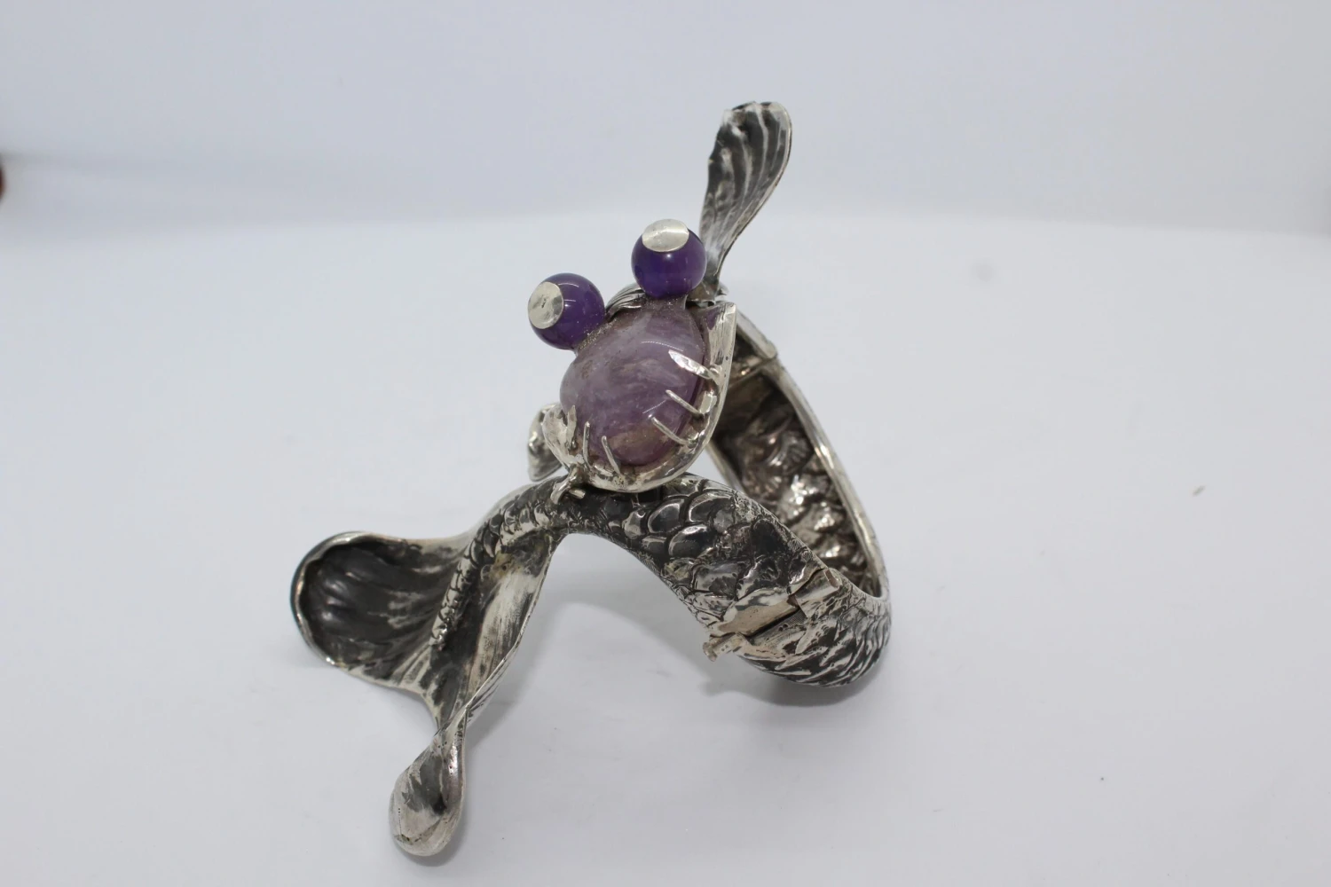 Dragon Amethyst Bracelet, Sterling Silver, Handmade, Italy 4 Dragon Amethyst Bracelet, Sterling Silver, Handmade, Italy – Image 2