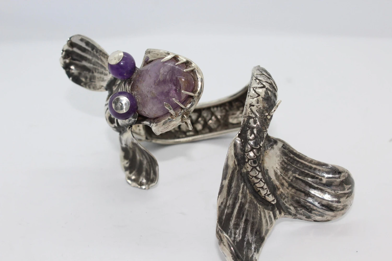 Dragon Amethyst Bracelet, Sterling Silver, Handmade, Italy 13 Dragon Amethyst Bracelet, Sterling Silver, Handmade, Italy – Image 11