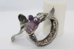 Dragon Amethyst Bracelet, Sterling Silver, Handmade, Italy 31 Dragon Amethyst Bracelet, Sterling Silver, Handmade, Italy -Mode Bijouterie Magasin IMG 7189 master