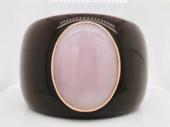 Unknown Bracelet Bakelite Rose Quartz Rose Gold 18 Karat -Mode Bijouterie Magasin IMG 7666 master