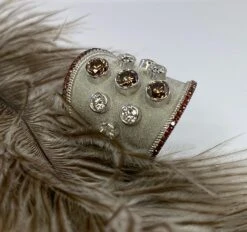 Georgios Collections 18 Karat White Gold And White And Brown Diamond Wide Ring 32 Georgios Collections 18 Karat White Gold And White And Brown Diamond Wide Ring -Mode Bijouterie Magasin IMG 8163 copy master