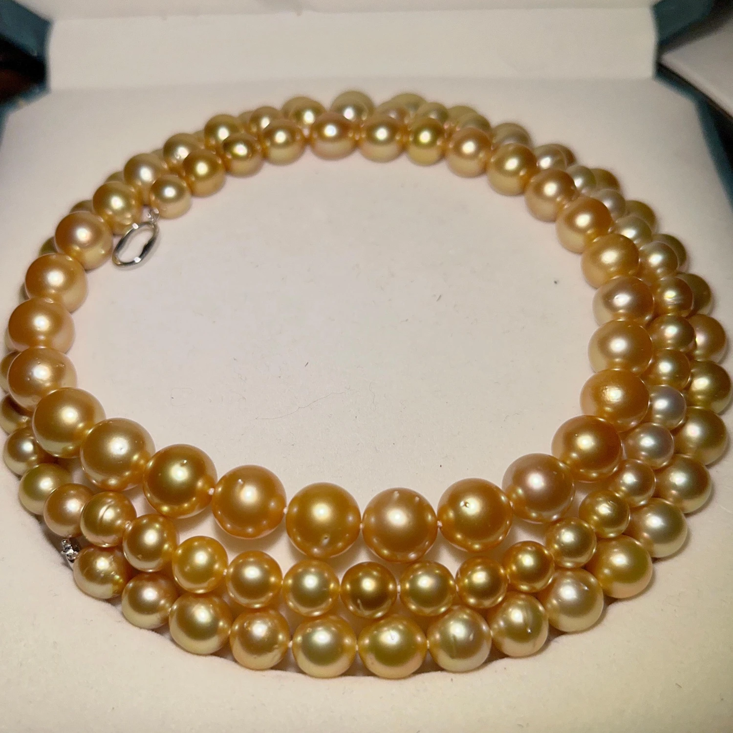 Eostre South Sea Pearls Long Necklace White Gold Clasp 8 Eostre South Sea Pearls Long Necklace White Gold Clasp – Image 6