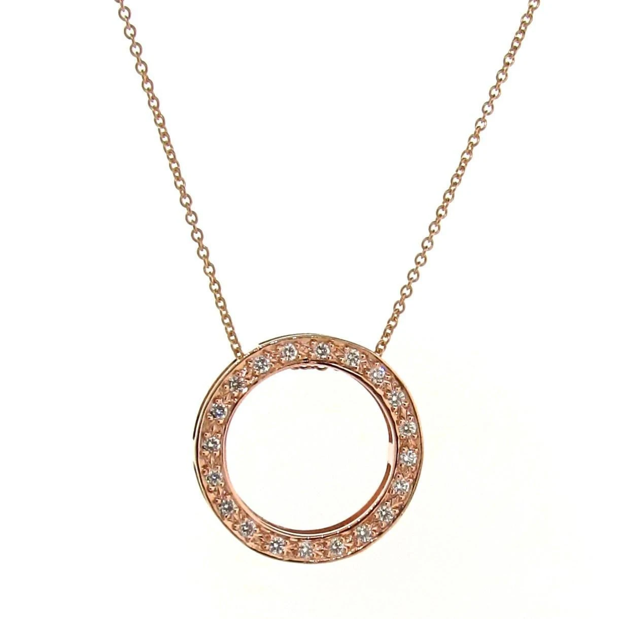 Rose Gold Diamond Eternity Circle Of Life Necklace 7 Rose Gold Diamond Eternity Circle Of Life Necklace – Image 5
